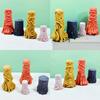 Carved Pillar Candle Mold, Cylinder Candle Mold Non Stick Easy to Demold