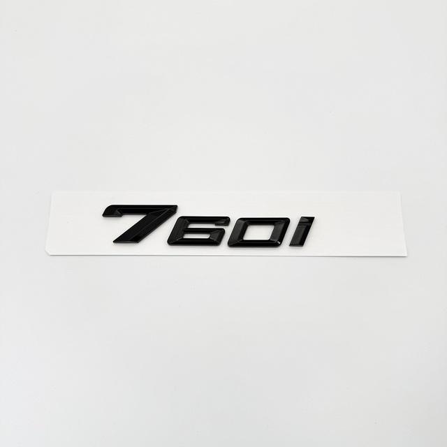 2023 Glossy Black Letters735i 740i 760i 735Li XDrive Emblem for BMW New 7 Series Car Fender Trunk Rear Car Logo Sticker