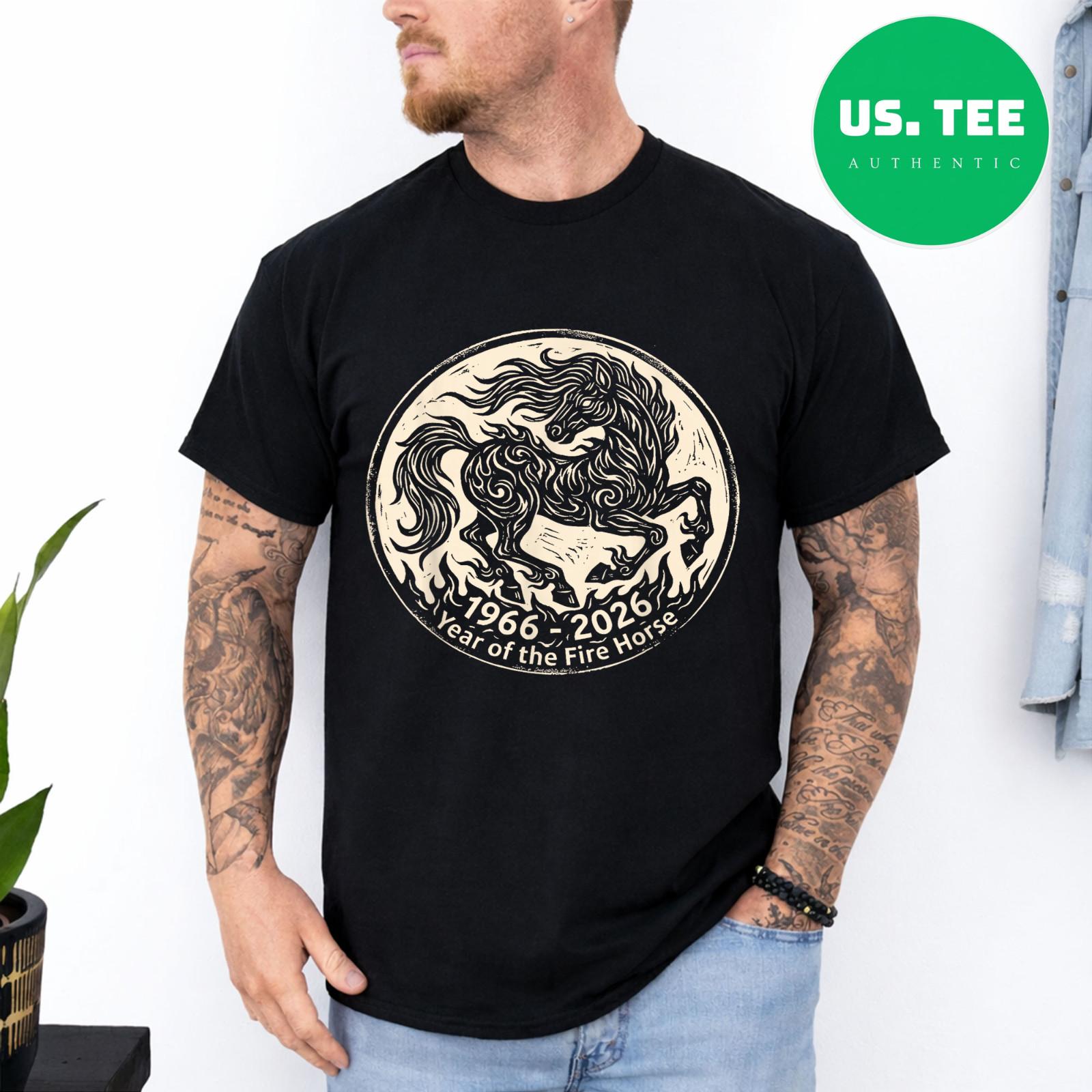 1966 2026 Year Of The Fire Horse Chinese Zodiac 1966 Vintage T-Shirt S разноцветный