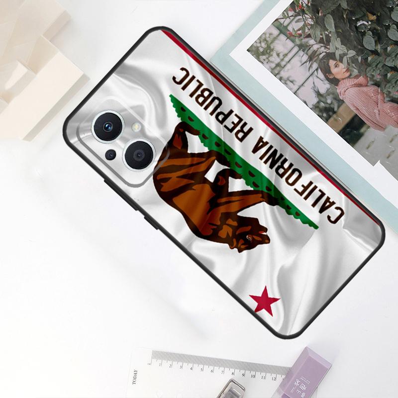 California Flag Case For OPPO Reno 8 7 6 5 4 Lite 10 Pro 11F 4Z 5Z 8T OPPO Find X2 X3 X5 Lite X6 Pro Cover