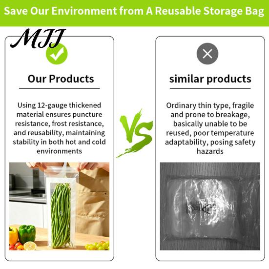 Washable Snack Bags Reusable Fresh-keeping Bags, Extra Long Sealable Food Storage Double BPA Free Containers Layer Leakproof Seal Plastic for