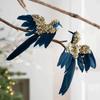 Realistic Glitter Christmas Bird Ornaments Simulate Glitter Simulation Bird Decor Feather Handmade Christmas Tree Decoration