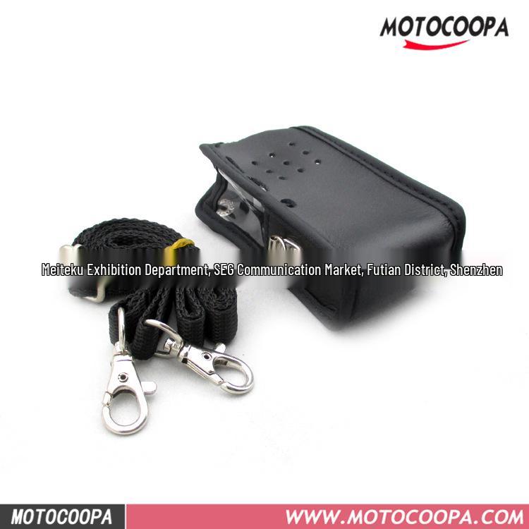 TC320 Walkie-talkie Soft Leather Protective Case with Shoulder Strap, Dustproof & Shockproof Cover for Handheld Transceiver