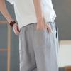 ROMON Men's Summer Loose Straight Linen Pants