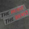 2pcs THE BEAST Motorcycle Stickers Waterproof for Motorcycle Helmet Fairing Fuel Tank Car Window Scooters Universal Vinyl Decals