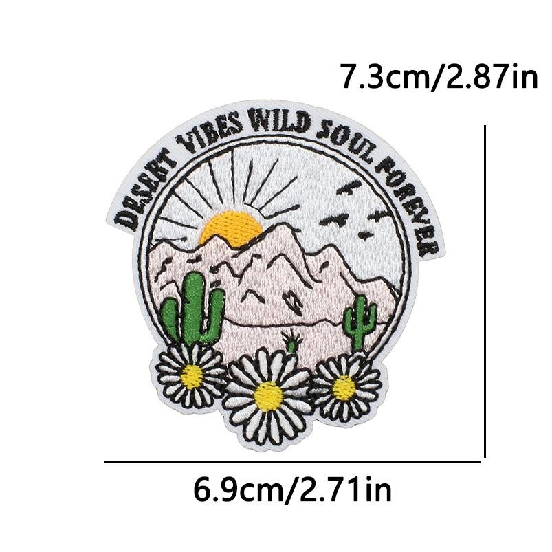 10pcs Lots Flower Letter Slogans Embroidery Patches Butterfly Iron On Patches For Clothing Chrysanthemum Book Sew Stickers 