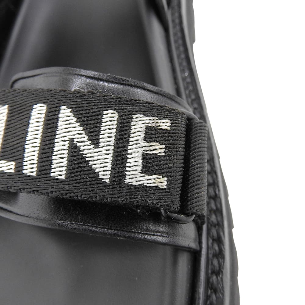 CELINE BULKY Leather and Fabric Sandals, Women's, Black, Size 38 1/2, RM1201 shoes 38 1/2 blackUsed