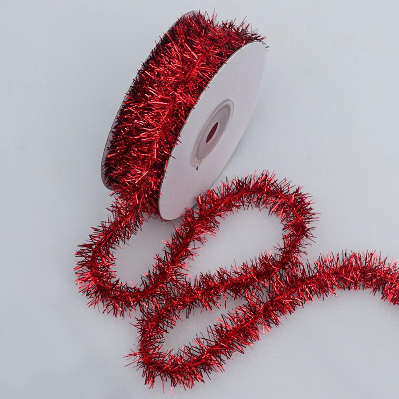 1Roll DIY Polyester Hanging Wreath Xmas Tree Decor Rainbow Color Ribbon Christmas Party Supplies Home Decor Wedding Decoration