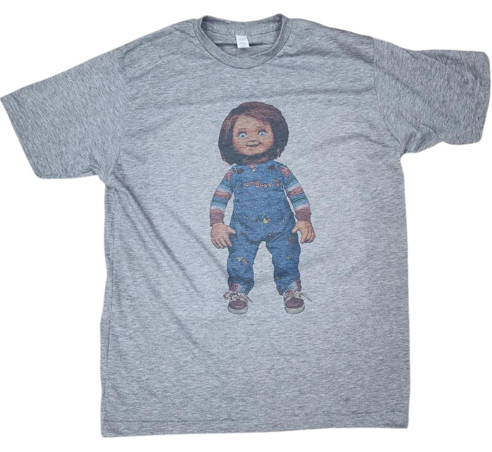 Chucky Movie character Vintage Graphic Design Tshirt men039s Vintage gray Unisex T-Shirt XXXL