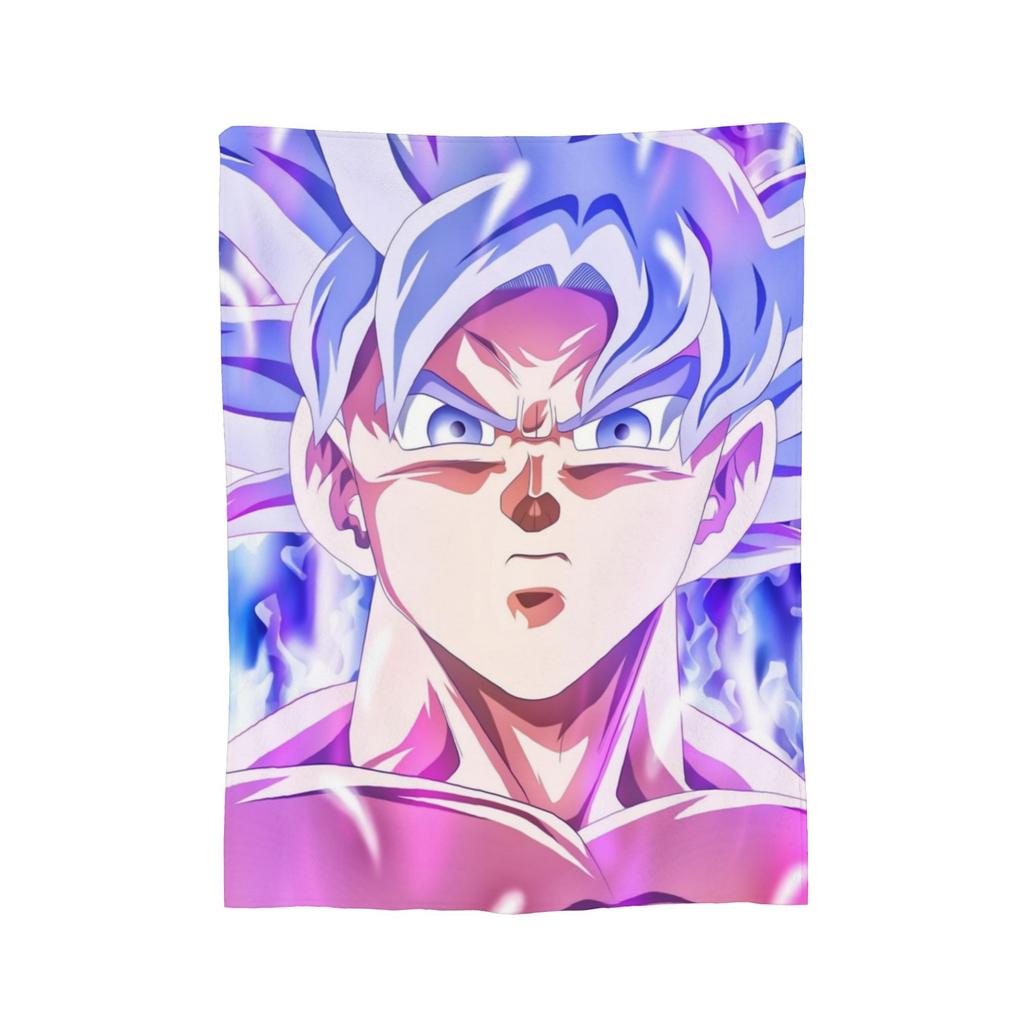 DBZ Goku Pattern Blanket Anime Characters Plush Funny Warm Throw Blanket for Coverlet Spring/Autumn,