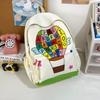 Student Cartoon Schoolbag Letter Print Backpack