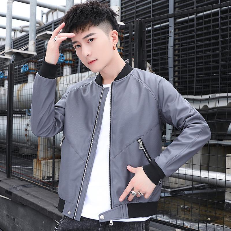 Autumn Leather Jacket Men's Middle-aged Large Size Motorcycle Jacket Youth Leather Jacket Men's Jacket Spring and Autumn Trend