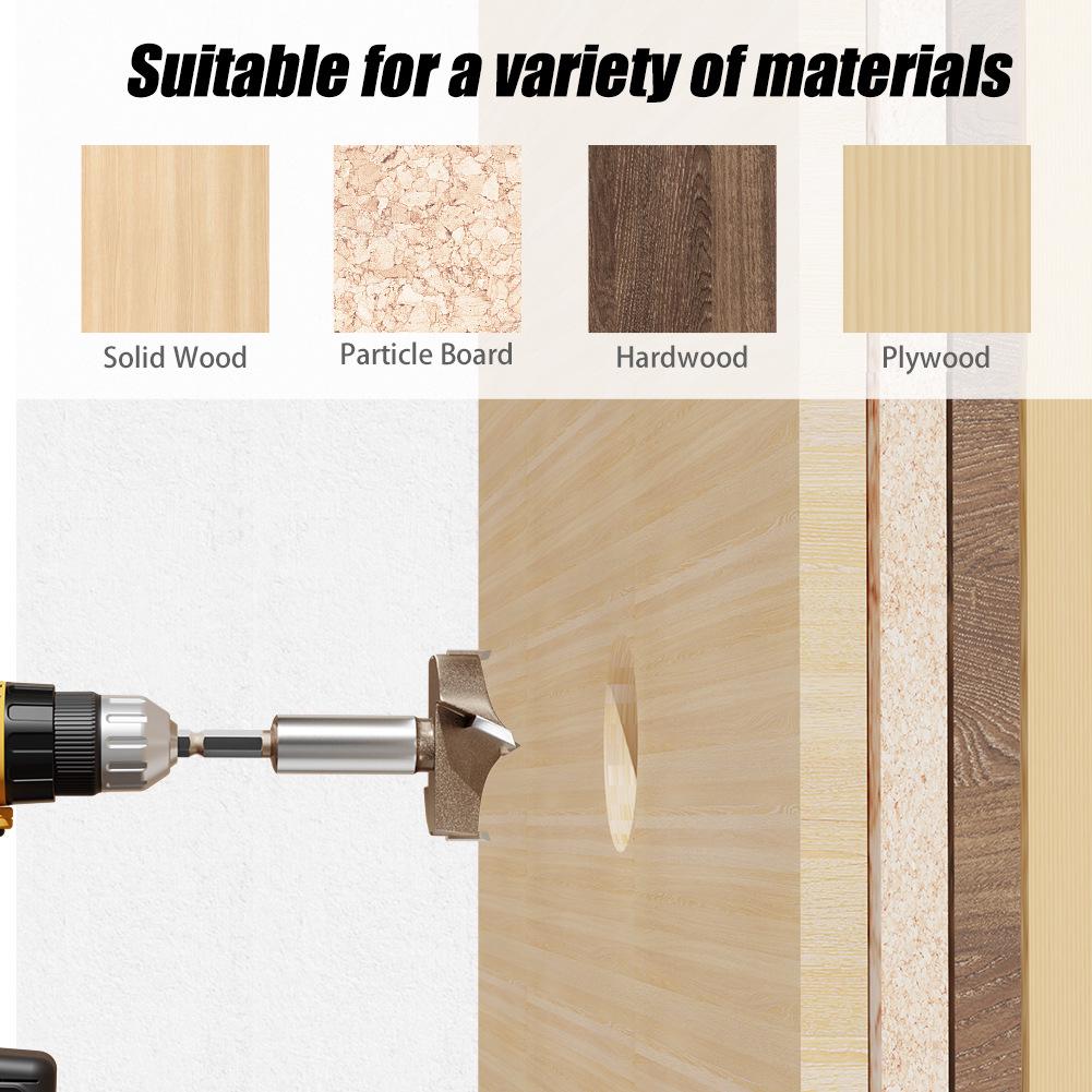 Hexagonal Handle Professional Woodworking Three-Tooth Alloy Hole Opener