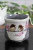 Waza No Kura Stylish Kutani Ware Teacup with a Fortune Sparrow Ceramic Brand Japanese Made In Perfect As a Birthday 60th 70th 77th 80th 88th or 90th