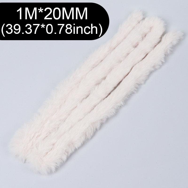 1m 20mm Plush Stuffed Rabbit Plush Iron Wire Strip Stick Furry Hand Craft Diy Miniature Animals Pets Fluffy Toys Twisting Sticks