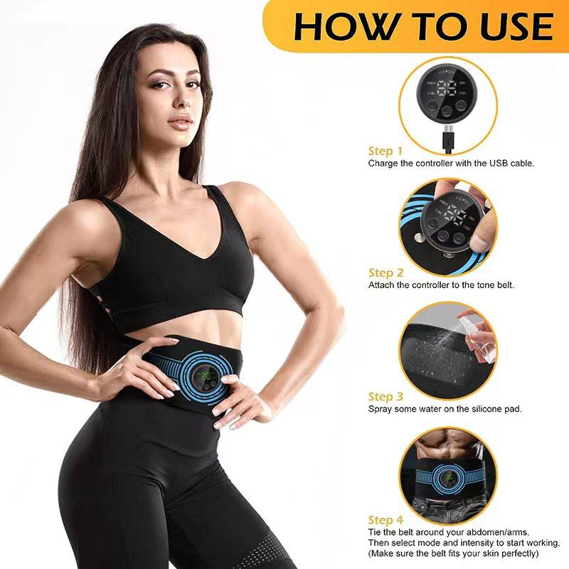 Nuovo Stile di Ricarica Cintura Dimagrante Addominale EMS Allenatore Muscoli Addominali Elettrico Dispositivo per la Perdita di Peso Modellamento del Corpo Brucia Grassi Fitness