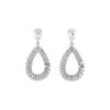 Silver Needle Zirconia Water Drop Earrings: European & American Style, Light Luxury Design for Women.