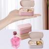 Square Mini Portable Jewelry Box Zipper Earring Organizer Simple Necklace Ring Case  Women