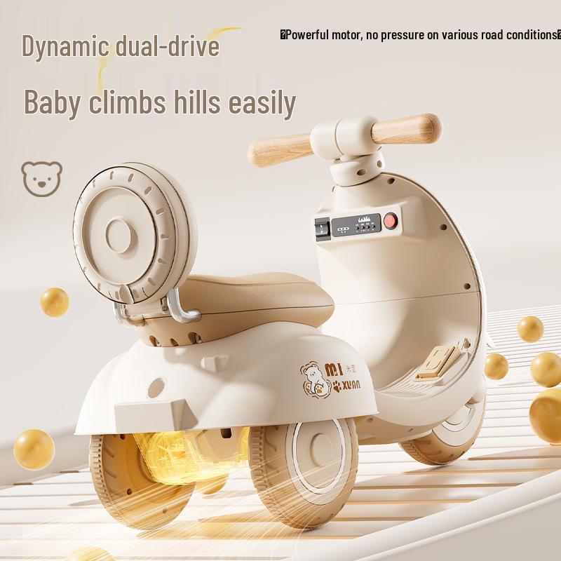 Elektrisches Dreirad-Motorrad für Kinder mit Fernbedienung und Lichtern für Jungen & Mädchen - Mulan Auto