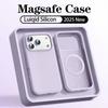 Official Original Liquid Silicone Magnetic Phone Case For iPhone 17 Air 16 15 14 Plus 13 12 Pro Max 17Pro For Magsafe Soft Cover