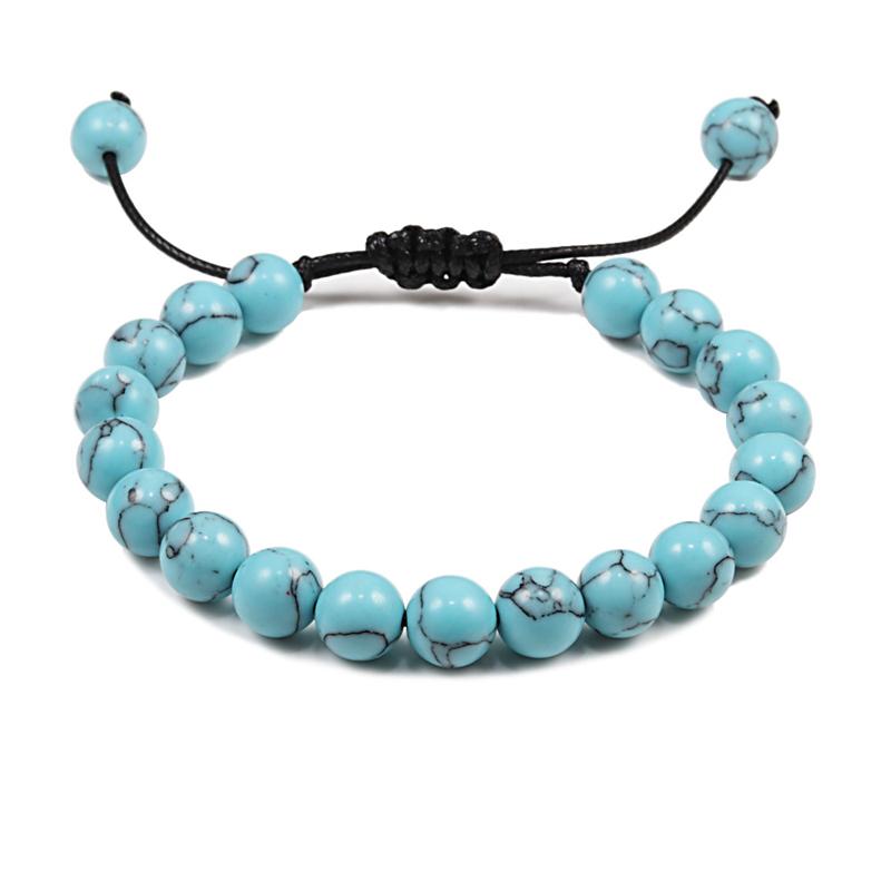 Classic 8MM Tiger Eyes Natural Stone Beads Bracelets for Men Women Bracelet Bangles Braided Rope Handmade Wristband Yoga Jewelry