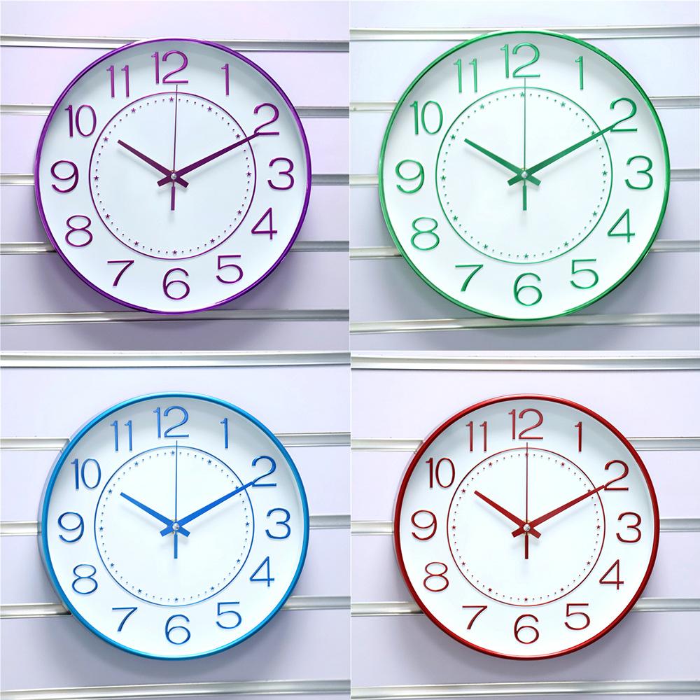 12 Inch 30CM Silent Wall Clock, Creative and Fashionable, Three-dimensional Digital Minimalist Clock for Home Living Room