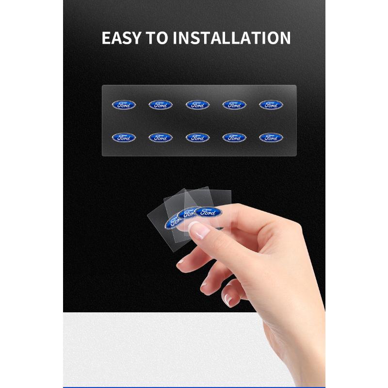 Tilfeldige bilinteriørklistremerker Bilrattdekor Bilstyling For Ford Focus Mk2 Mk3 Fiesta Ranger Mondeo S-MAX Kuga Mustang