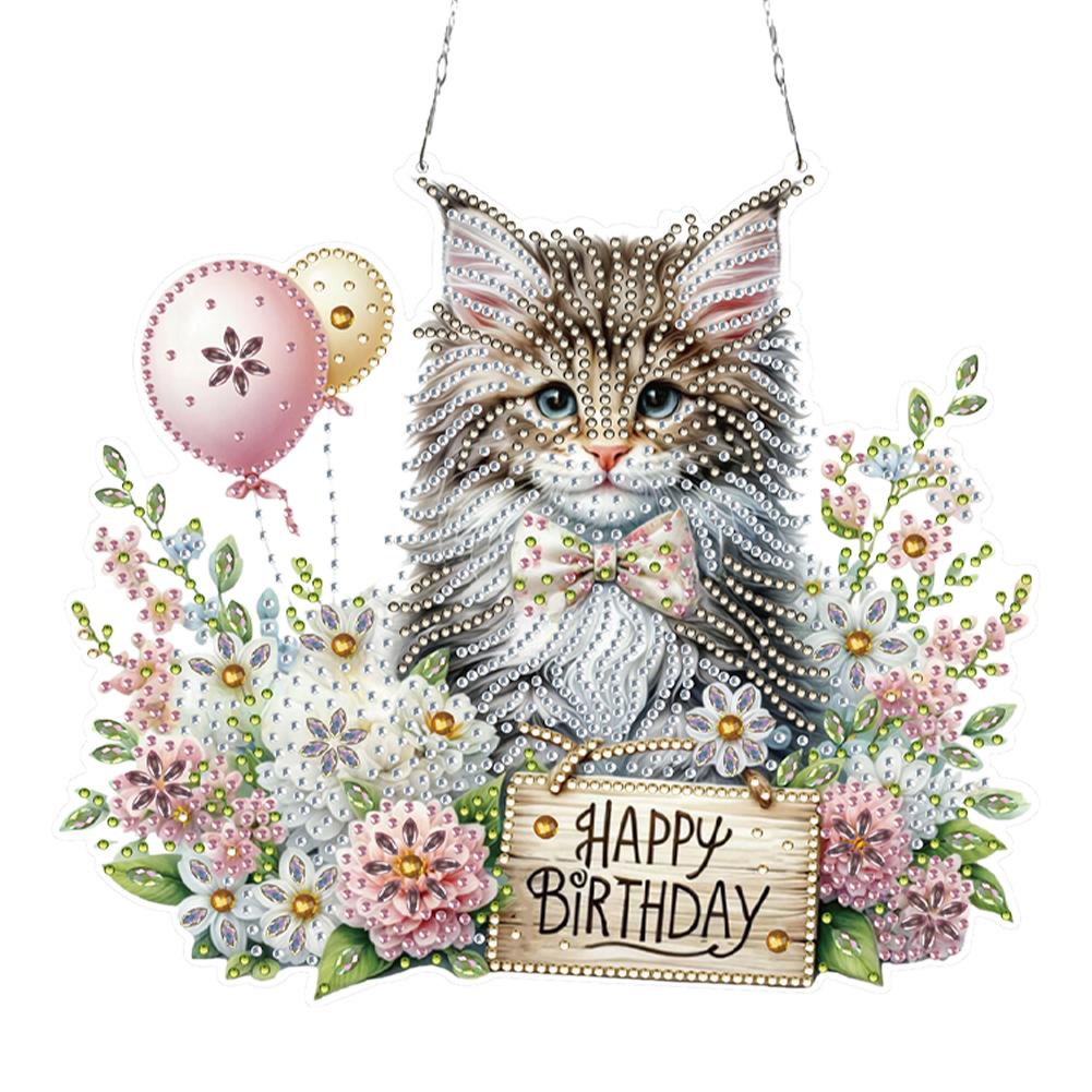 2D/Flat DIY Hanging Diamond Art Kits Diamond Painting Set Rhinestone Diamond Art Window Pendants Home Wall Decoration Crafts