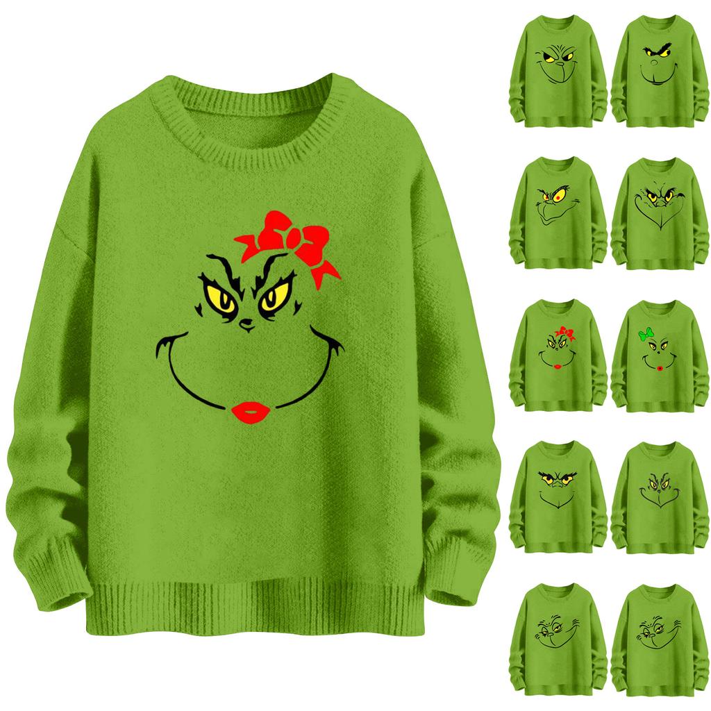 Christmas Sweatshirts For Women Knit Sweater Cute Shirt Fall Crewneck Pullover Tops