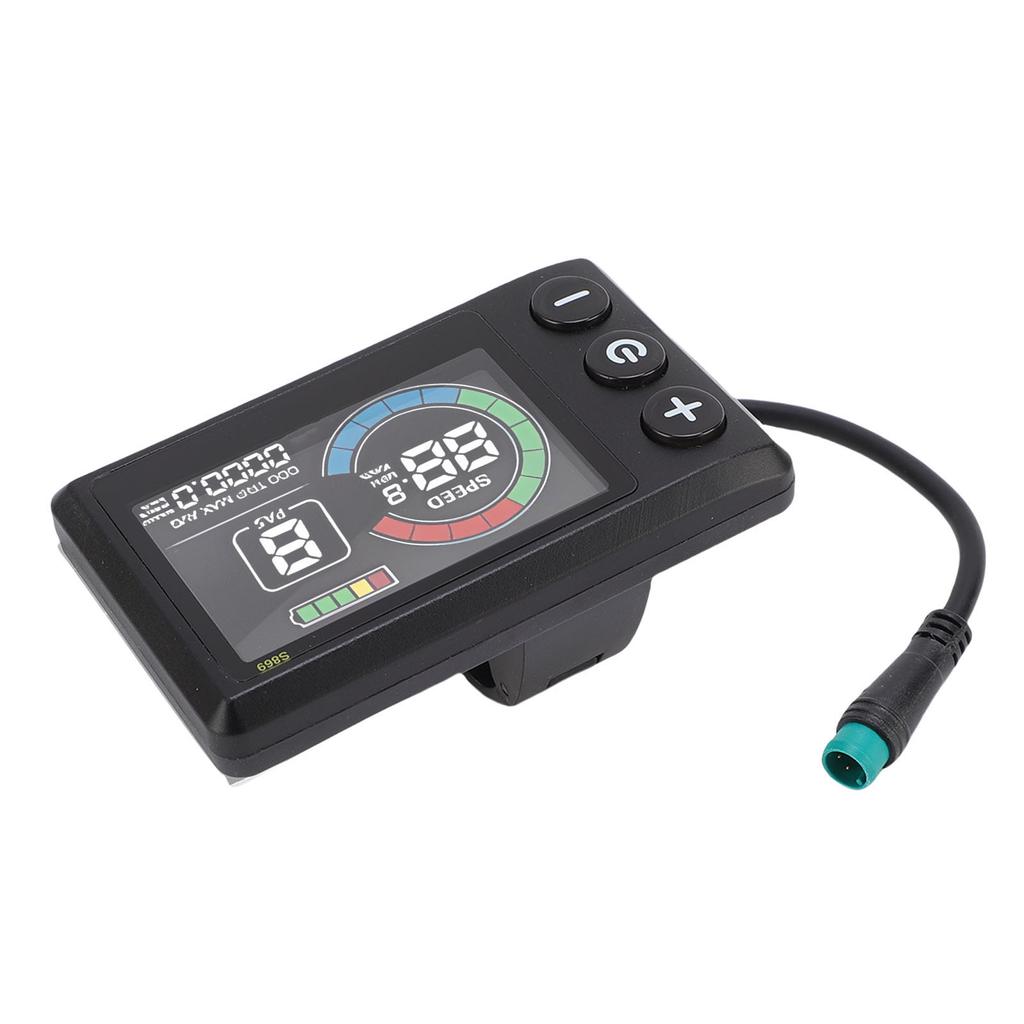 Electric Bike LCD Display Meter with 5 Core Waterproofing Wire for Electric Scooter 22.2mm 0.9in Handlebars