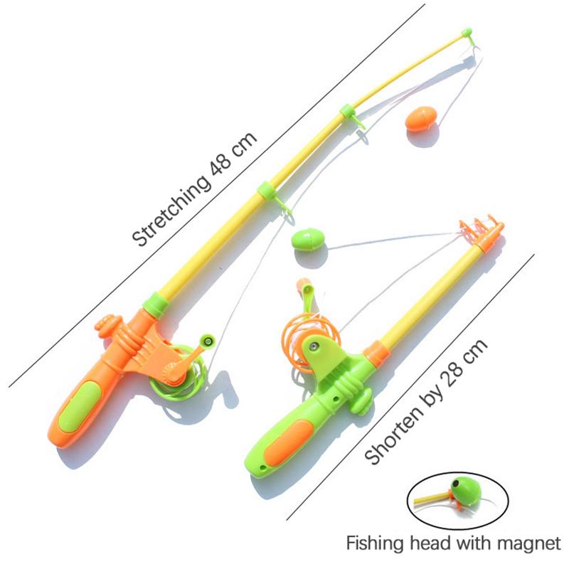 7Pcs/Set Children'S Magnetic Fishing Game Fish Toy Magnetic Game Fishing Toy Exercise Body Coordination Suit Gift To Children