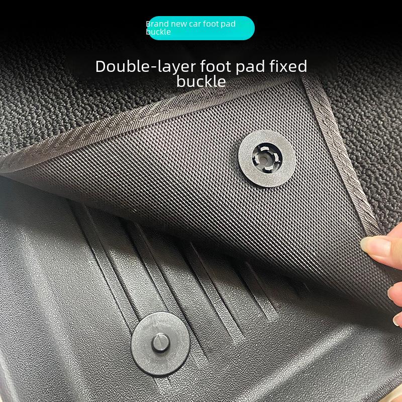 Car Floor Mat Snap Buckle: Double Layer, Detachable Carpet and Trunk Mat Holder