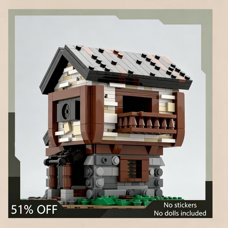 943PCS Mini Medieval House MOC Custom Building Blocks Model DIY Creative Architecture Assembly Toy Collection Display Gift