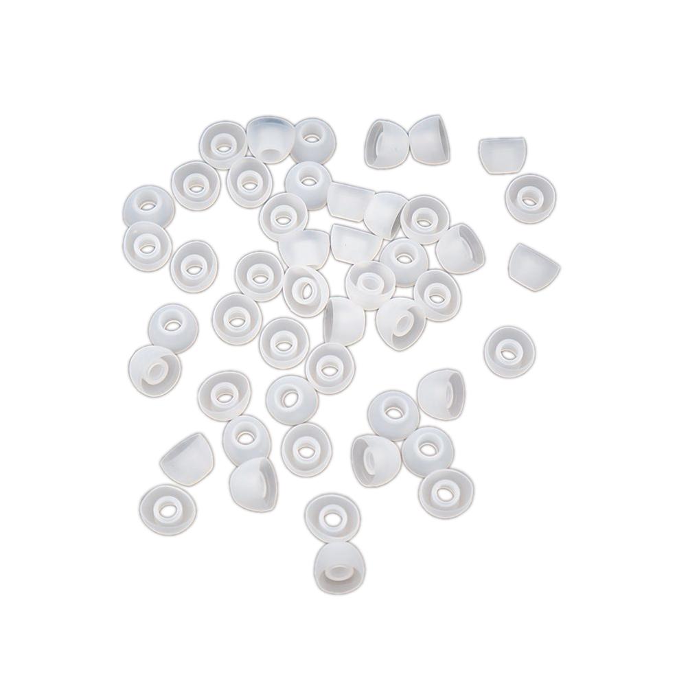 50pcs New 11MM White Replacement Earbud Tips Soft Silicon Cover For Samsung HTC In-Ear Headphones Earphones Accessories
