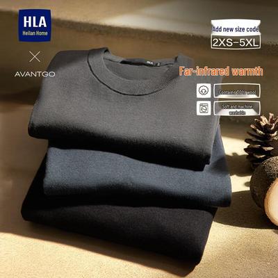 HLA Men's 30% Wool Blend Pullover Sweater