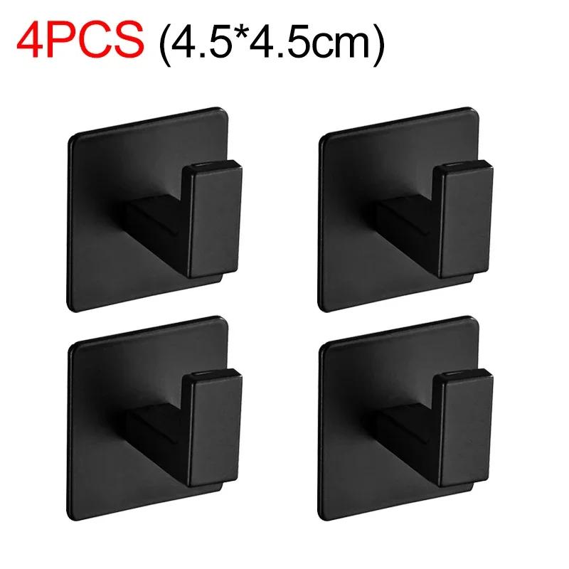 1/6Pcs Strong Self-Adhesive Wall Hooks Keys Bag Shower Robe Hanging Holder Clothes Coat Hanger Towel Rack Kitchen Bathroom Hook