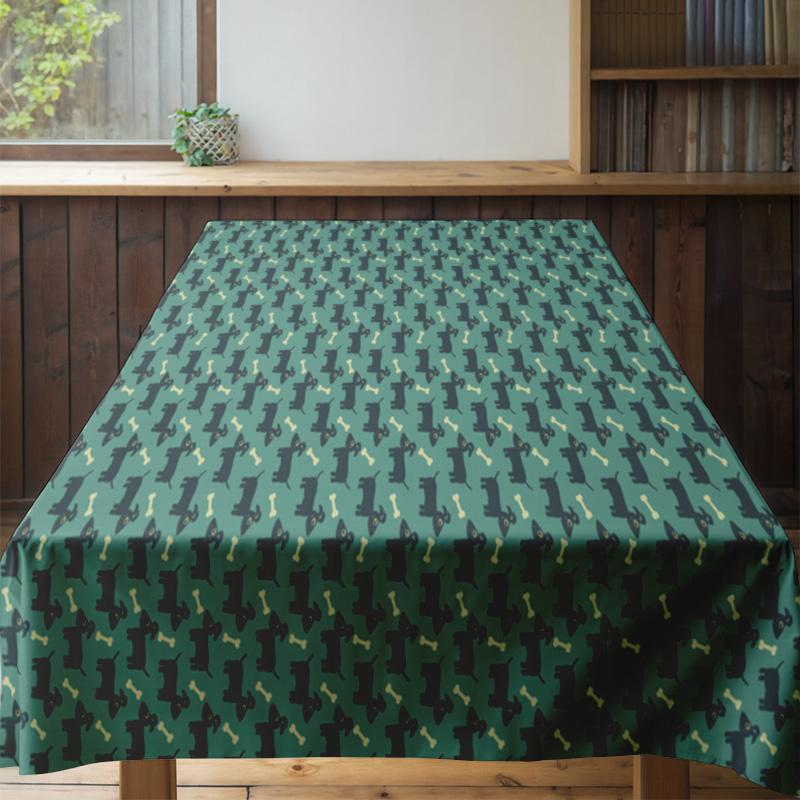 Dog Pattern Tablecloth Washable Cute Pet Puppy Dining Table Cover Home Kitchen Decor Table Topper Backdrop Party Supplies