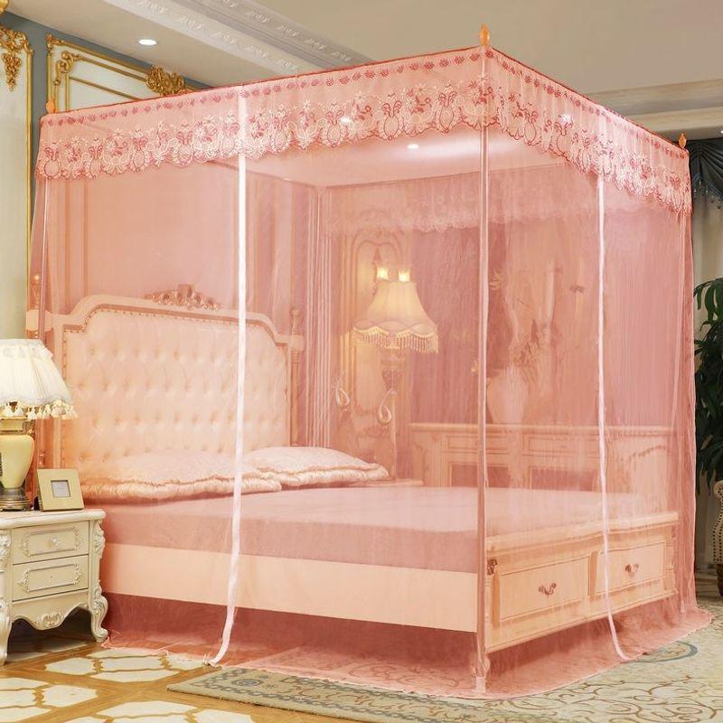 Encrypted Zipper Mosquito Net for 1.2m-2m Beds, Three-Door Design