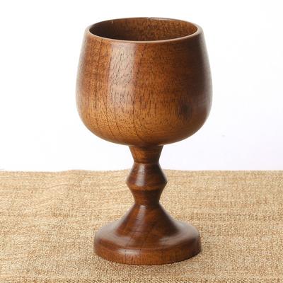 1 Stück Weinglas aus Holz, Weinkelch aus Holz, Holzbecher