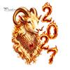 Static Glass Window Cling Chinese New Year Sticker, 2027 Goat Clings, Decorative Decal Reusable Lunar Xmas Decor for Home Shop Decoration Flame Sheep
