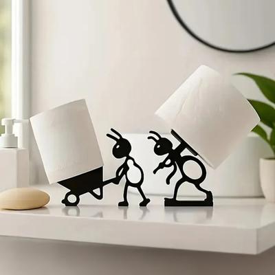 Ant Toilet Paper Holder Funny Freestanding Toilet Roll Holder Decorative Ant Design Toilet Paper Stand for Bathroom Countertop Restroom