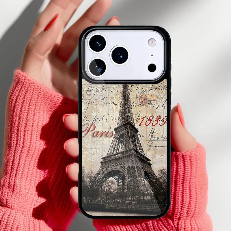 Eiffel Tower Paris Phone Case for iPhone 17 16 15 14 13 Pro Max Back Cover for 12 11 Pro Coque