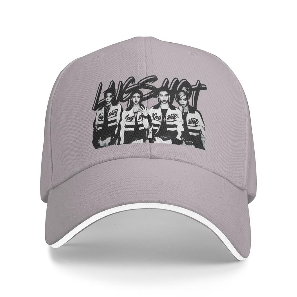 Lngshot Kpop Boy Group Sun Baseball Cap Summer Design Print Trucker Hat For Women Unisex Kpop Rock Snapback Cap