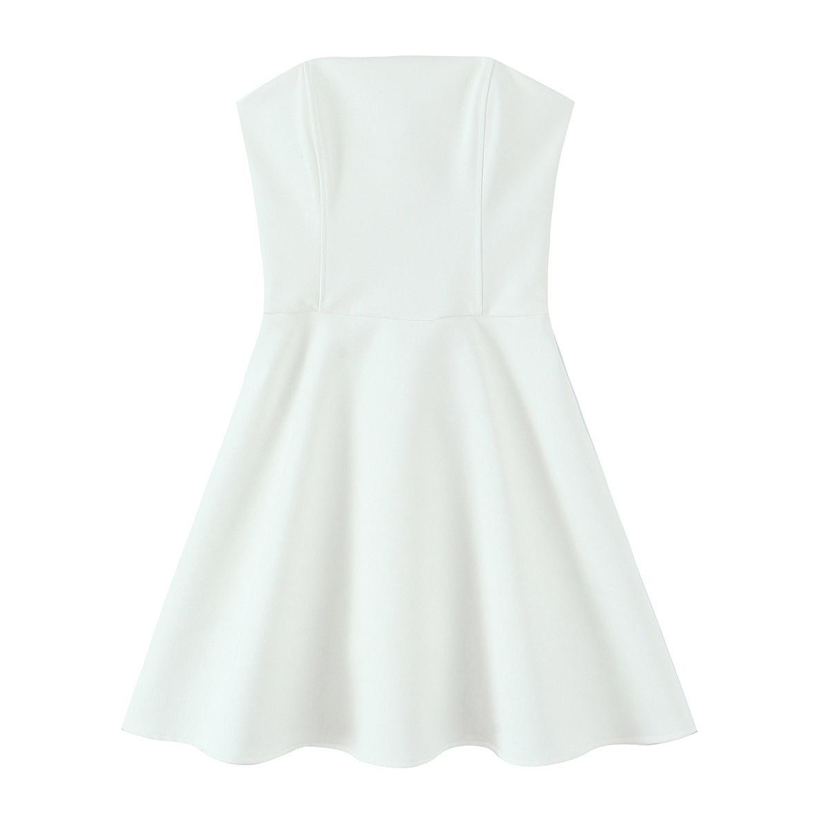 

Весна 2025 Женское европейское и американское стиль Платье-мини без бретелей, облегающее XS