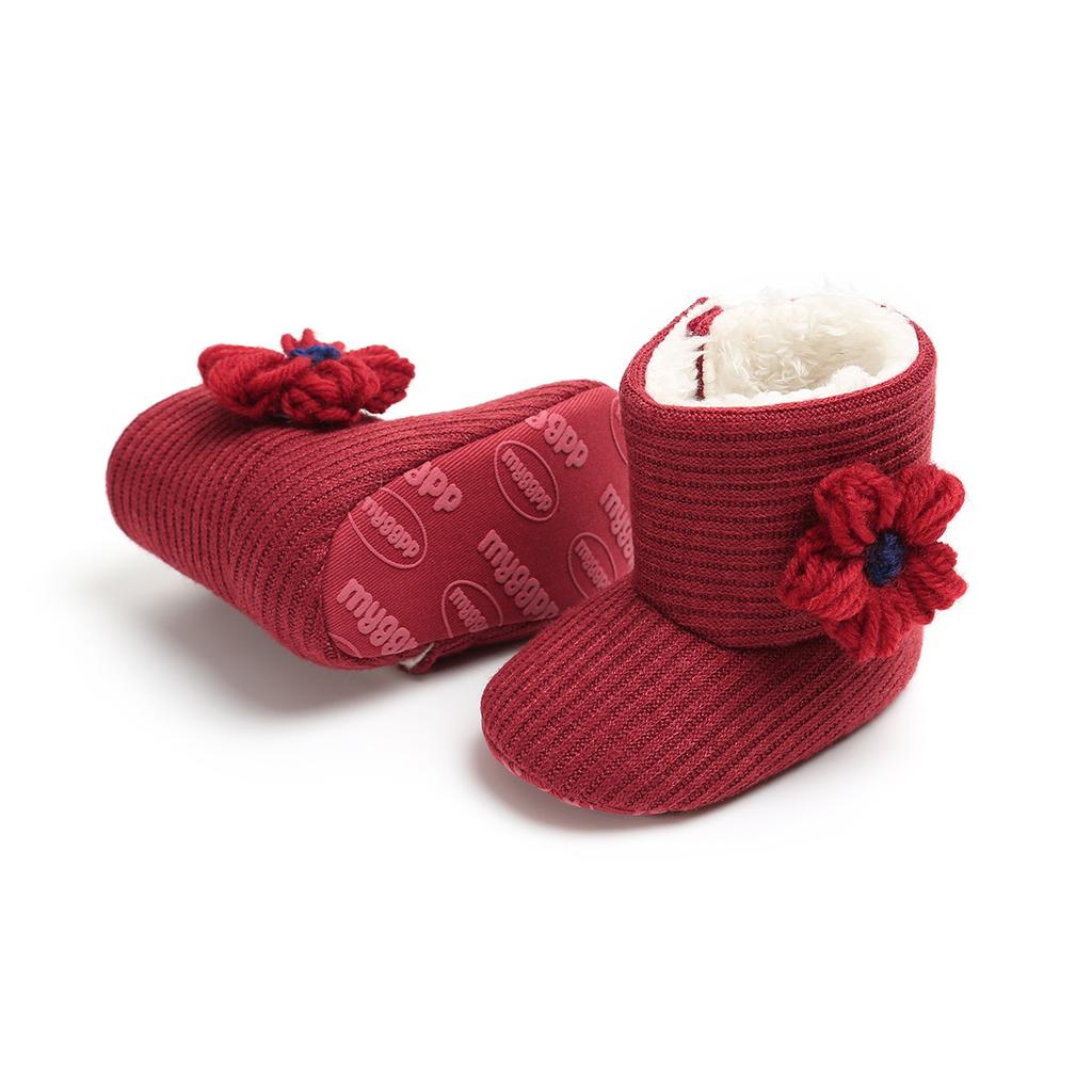 MYGGPP Elegantné malé kvetinové čižmy pre bábätká Čižmy do snehu Čižmy pre bábätká Topánky pre batoľatá Topánky pre batoľatá Bavlnené čižmy