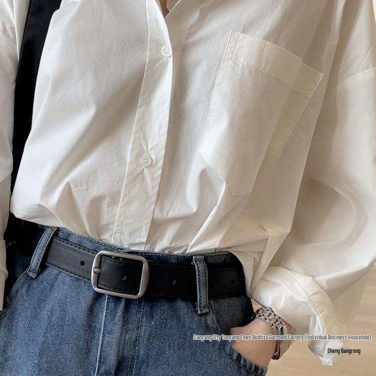 Unisex High-End Korean-Style Matte Leather Belt: Elegant and Versatile for Jeans and Students