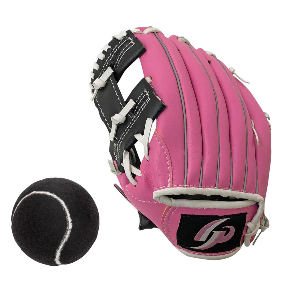 GP Baseball Glove for Kids 8-inch Left-Handed Magic Catch Pink Tennis Ball 45612