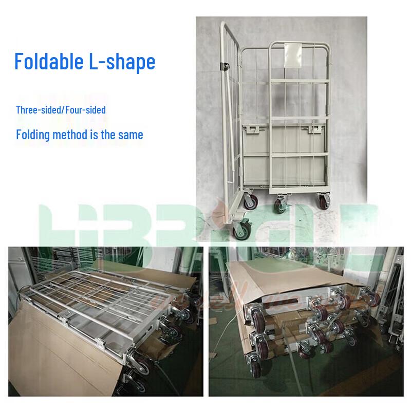 Foldable Steel Logistics Storage Cage Cart
