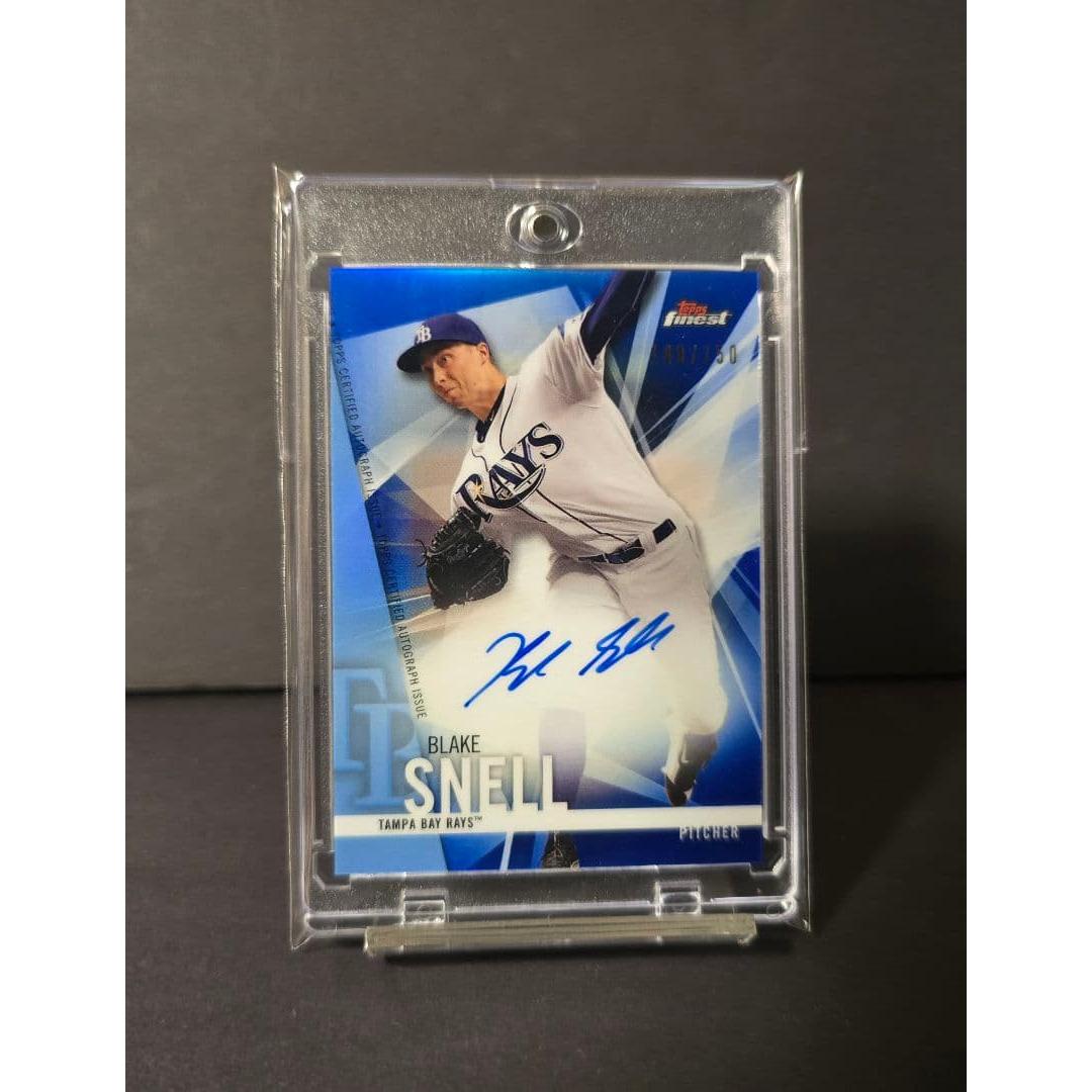 Used topps Blake Snell auto Dodgers Snell Blue Cereal