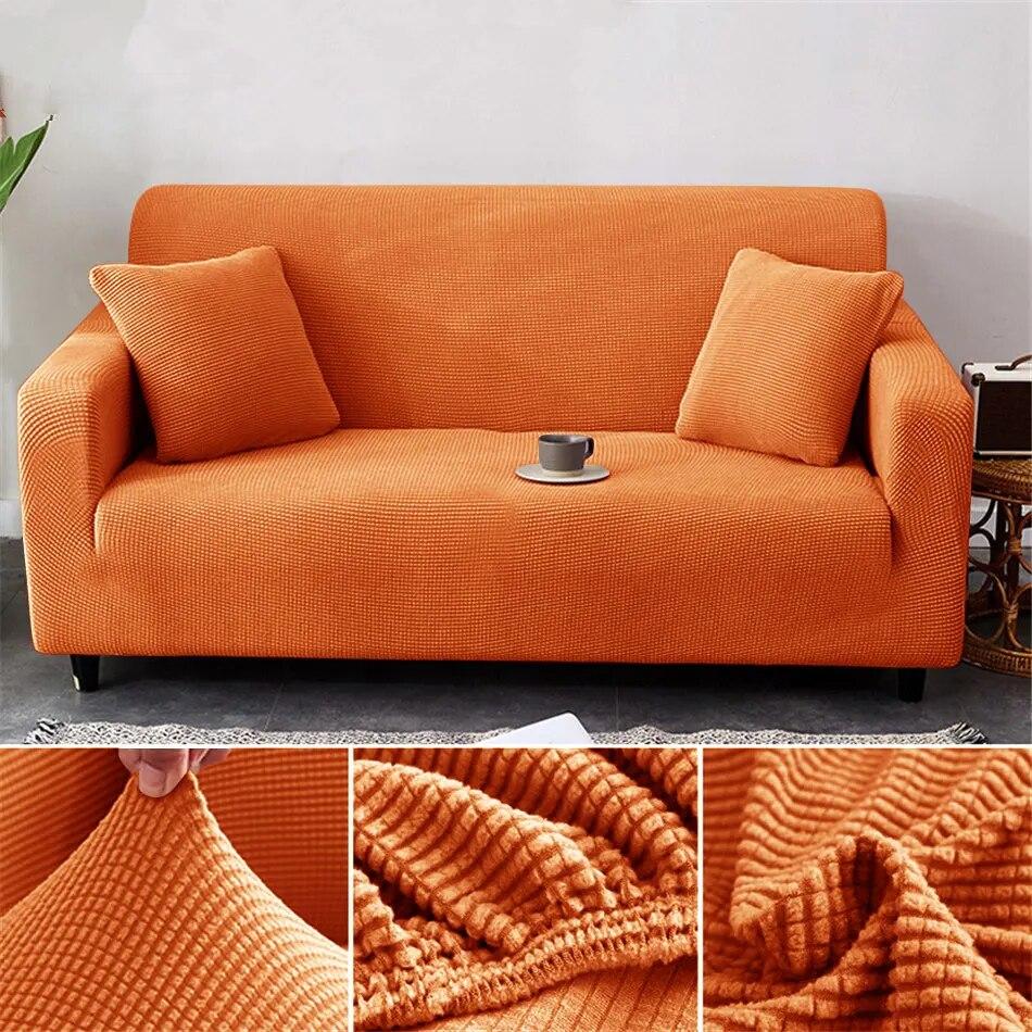 1/2/3/4 Seater Thicken Elastic Jacquard Sofa Cover Slipcover Stretch Polar Fleece L Shape Corner Sofa Covers for Living Room